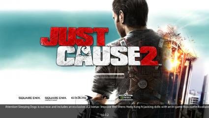 Just Cause 2 Title Screen
